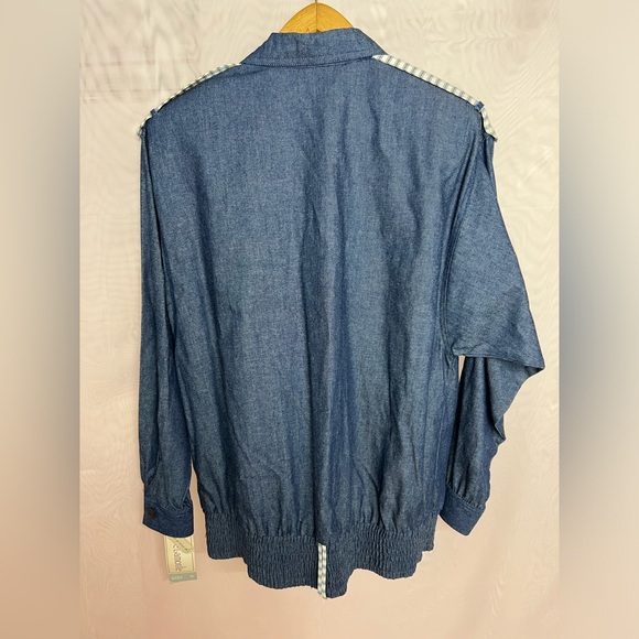 Vintage NWT Pierre LaMonte denim bomber jacket - Picture 5 of 8